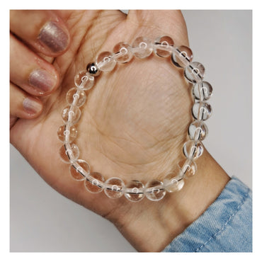 Pulsera cuarzo cristal 8mm