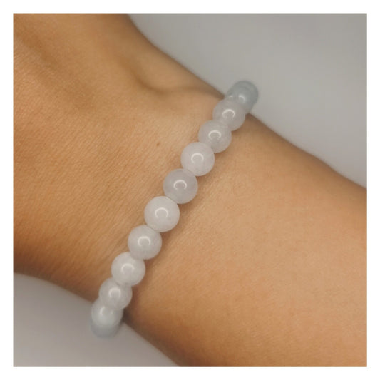 Pulsera aguamarina 6mm