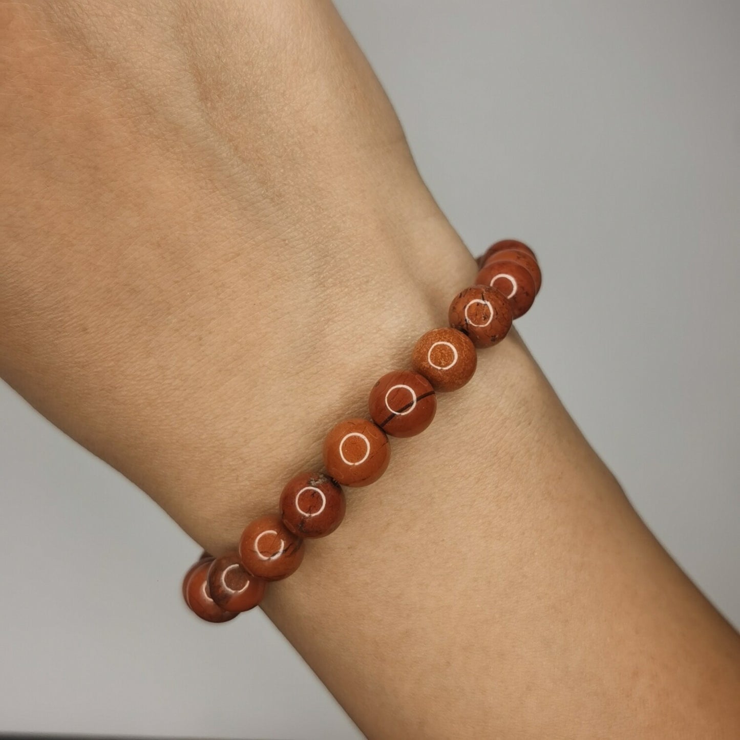 Pulsera jaspe rojo 8mm
