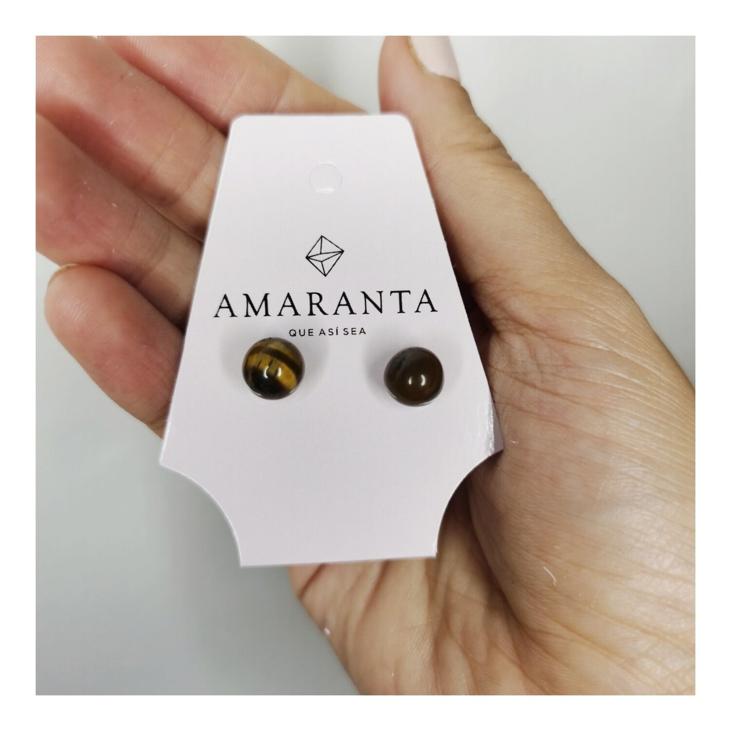 Caravanas ojo de tigre