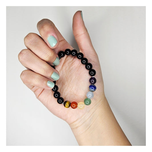 Pulsera 7 chakras onix
