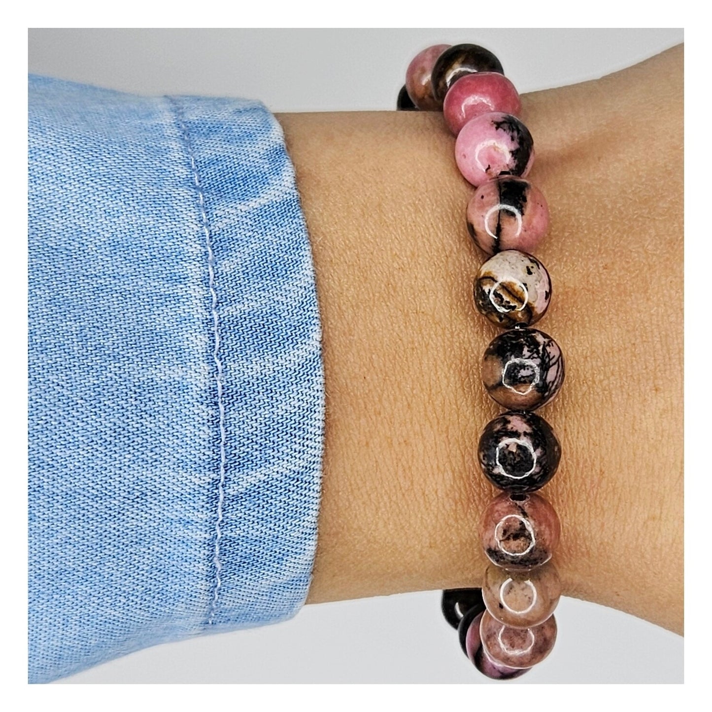 Pulsera rodonita 8mm