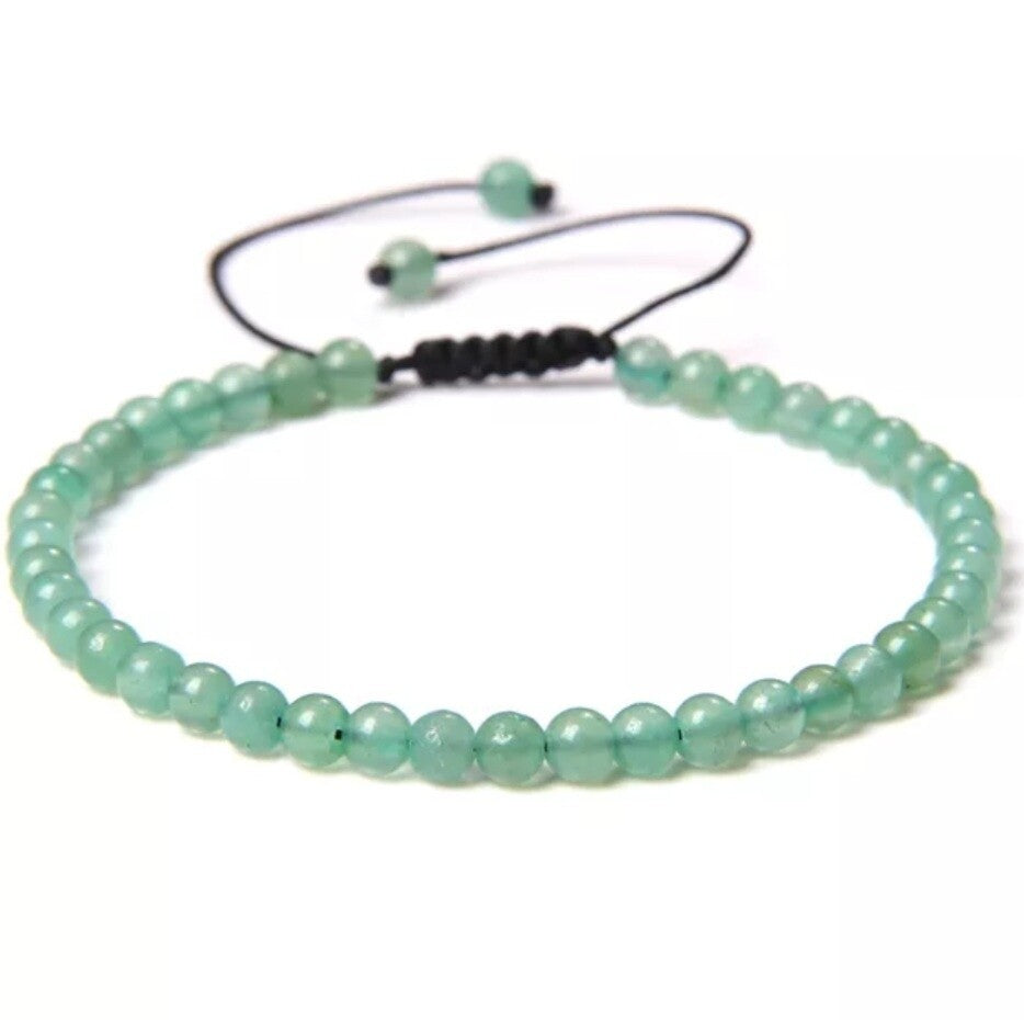 Pulsera cuarzo verde 4mm