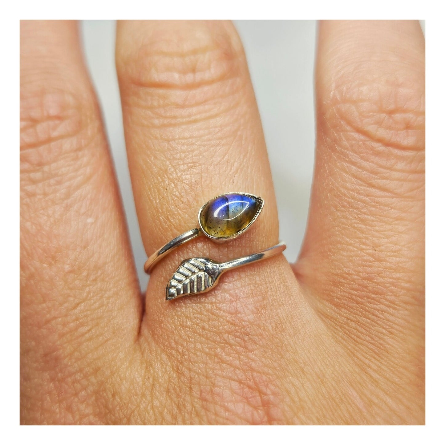 Anillo Labradorita Plata 925 (ajustable)