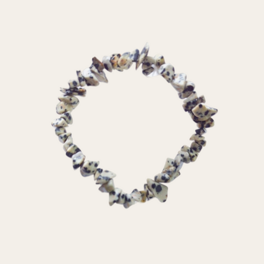 Pulsera jaspe dalmata escalla