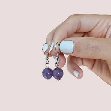 Caravanas de amatista