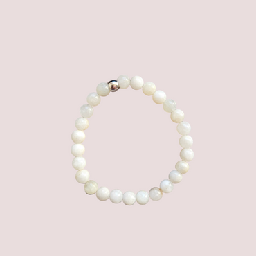Pulsera piedra de la luna 6mm