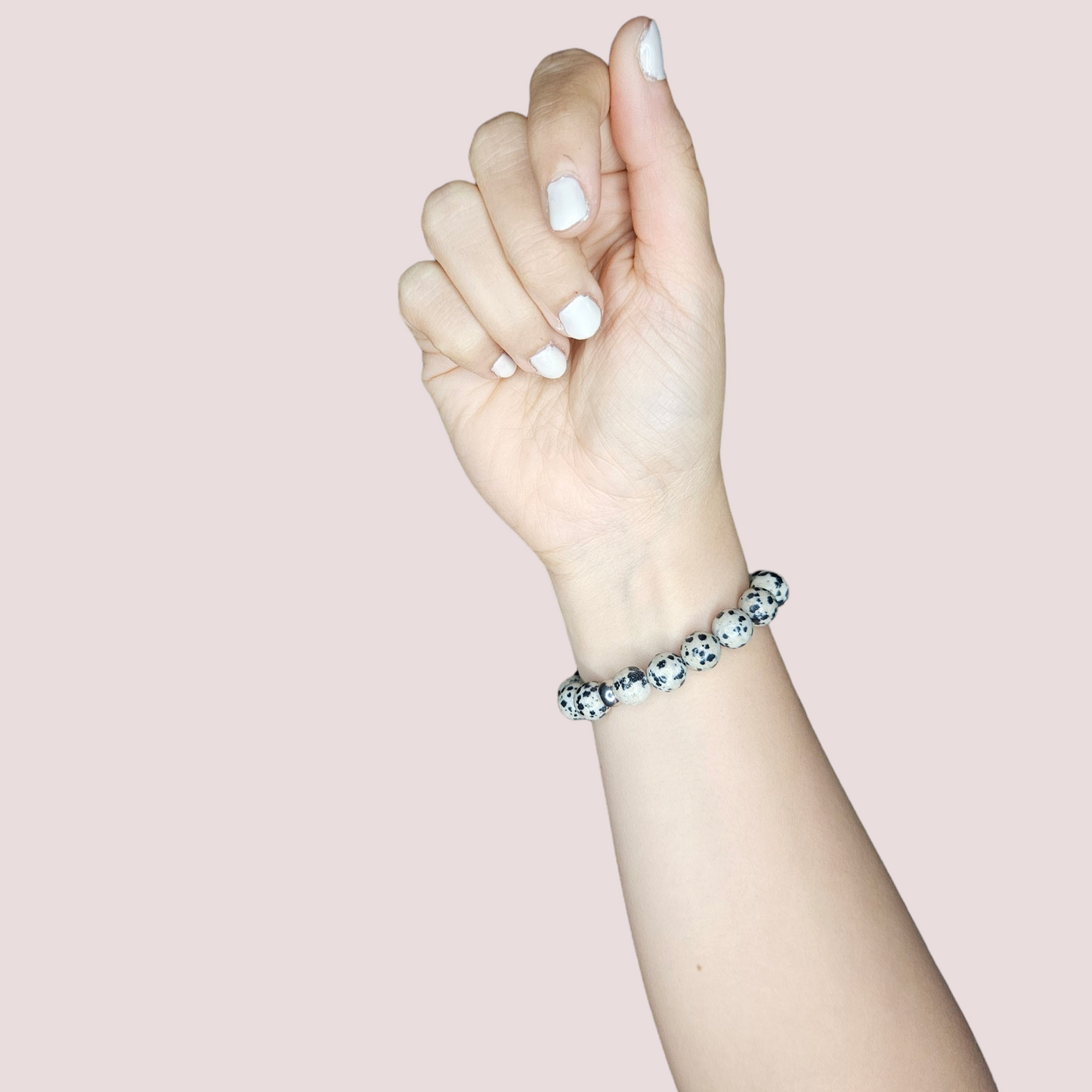 Pulsera jaspe dalmata 10mm