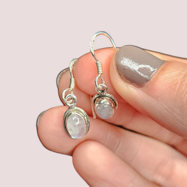 Caravanas Piedra de la luna (plata 925)