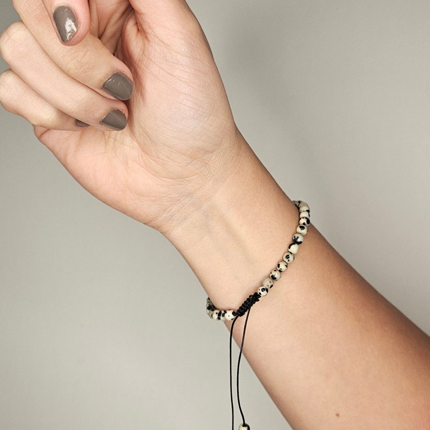 Pulsera jaspe dalmata 4mm