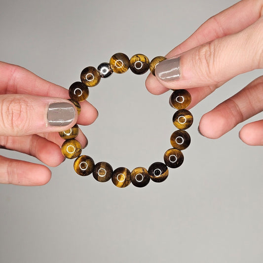 Pulsera ojo de tigre 10mm