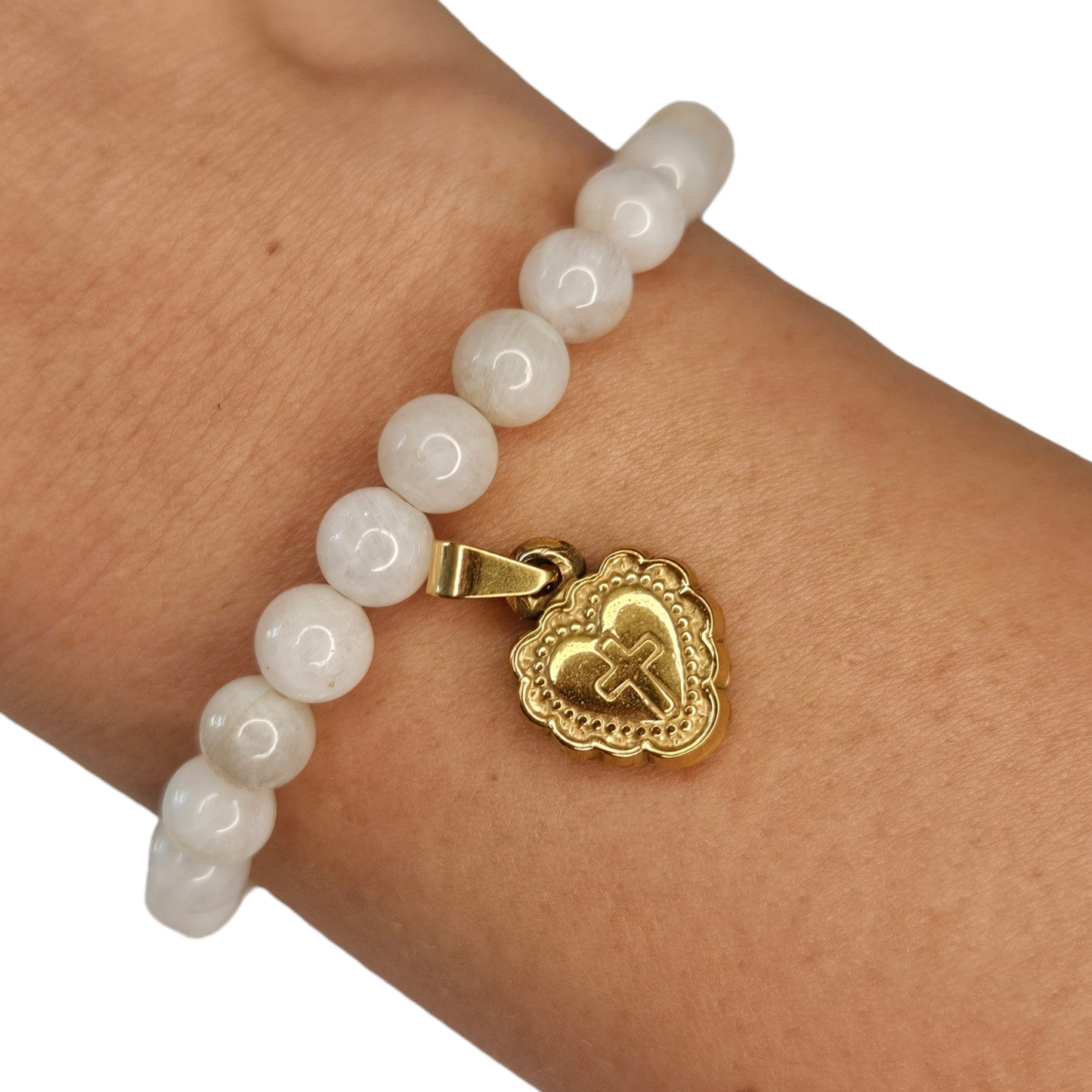 Corazón con cruz (acero)