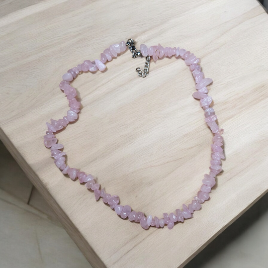 Collar cuarzo rosa escalla