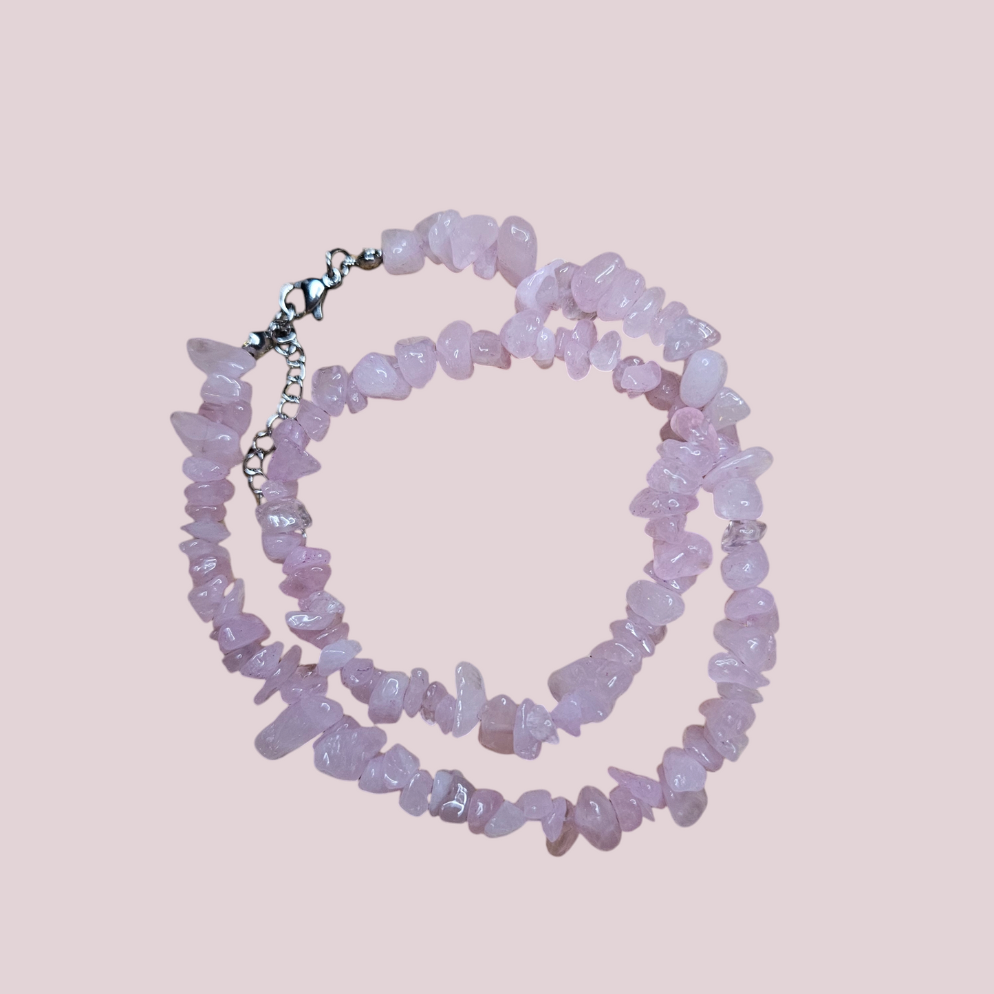 Collar cuarzo rosa escalla