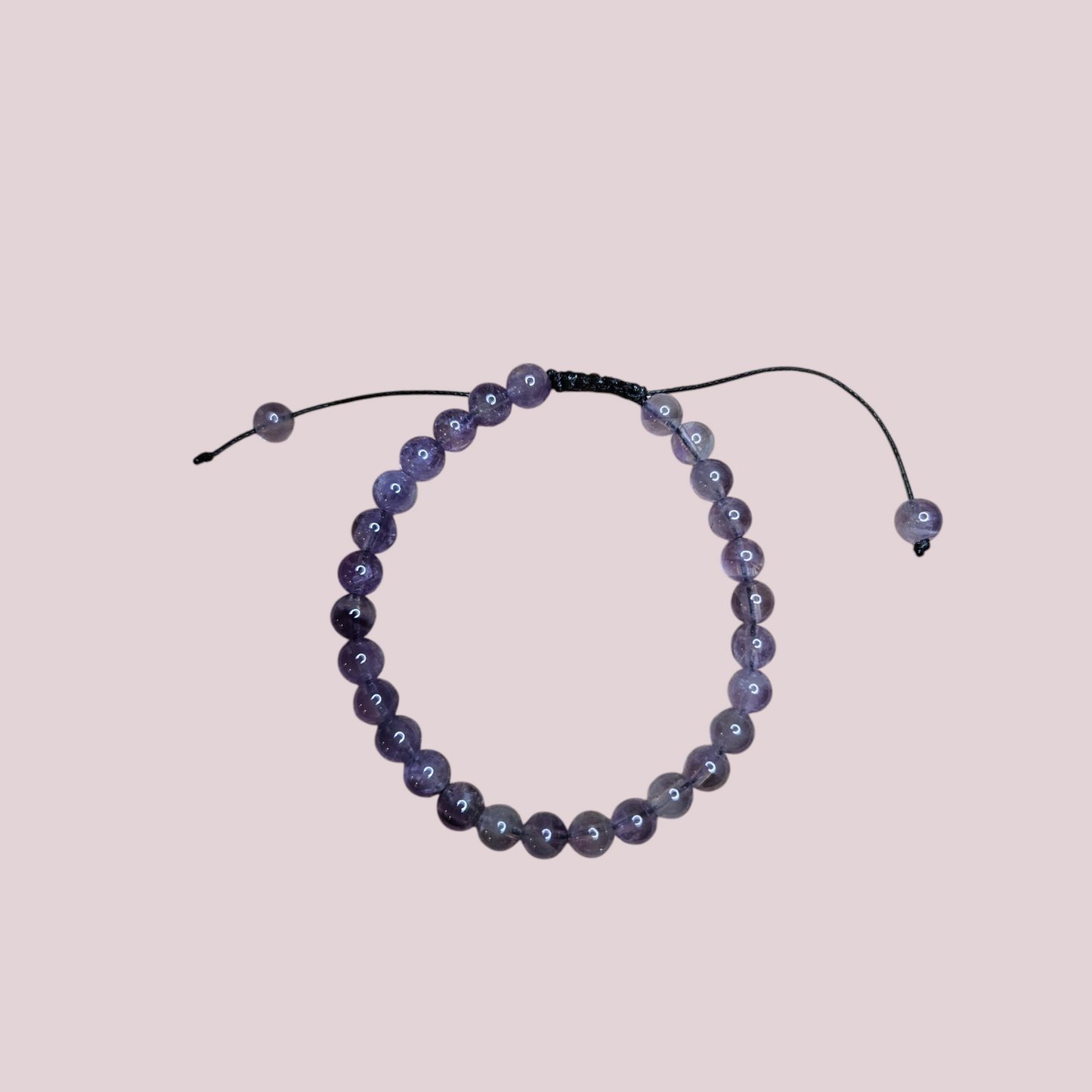 Pulsera amatista 6mm ajustable