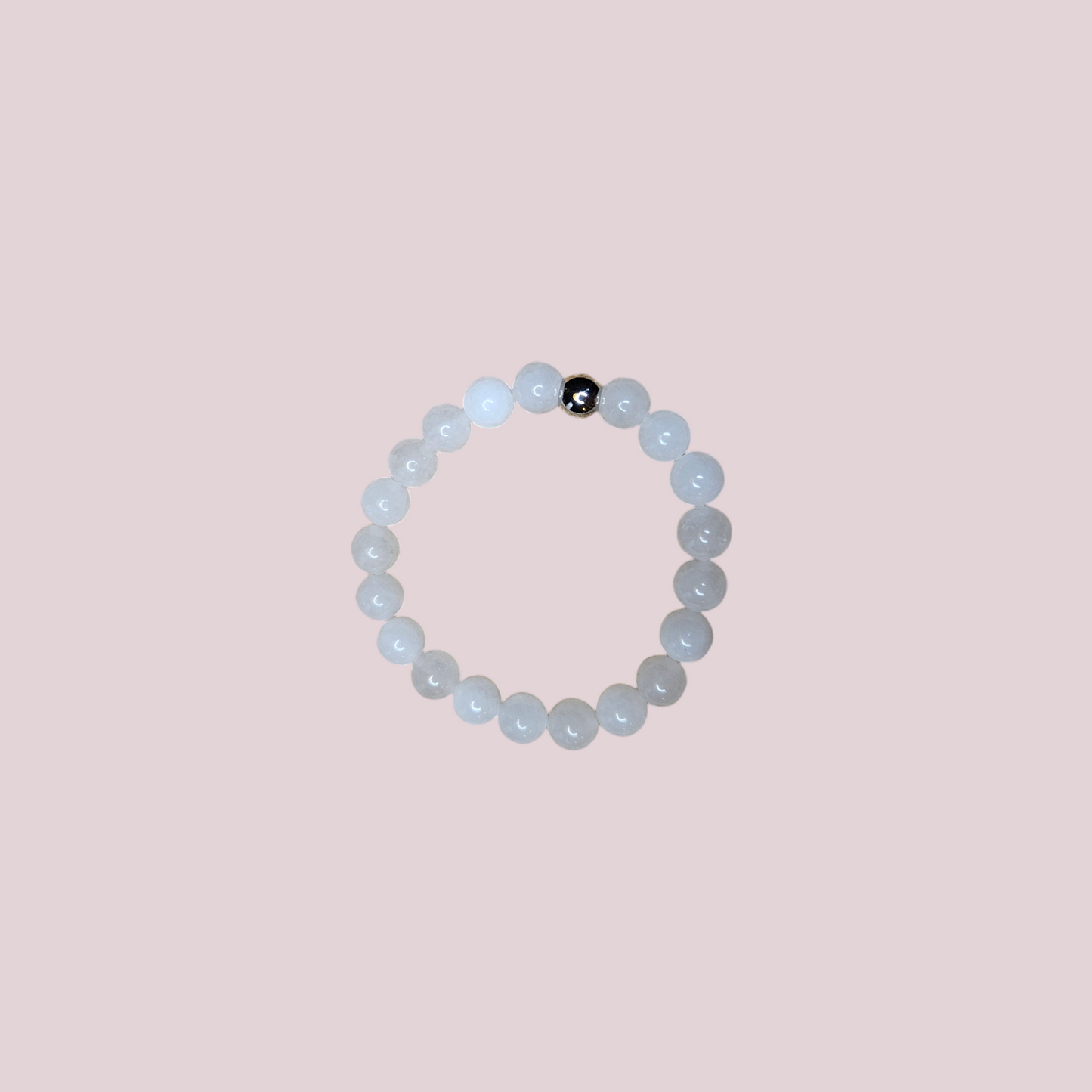 Pulsera cuarzo blanco 8mm