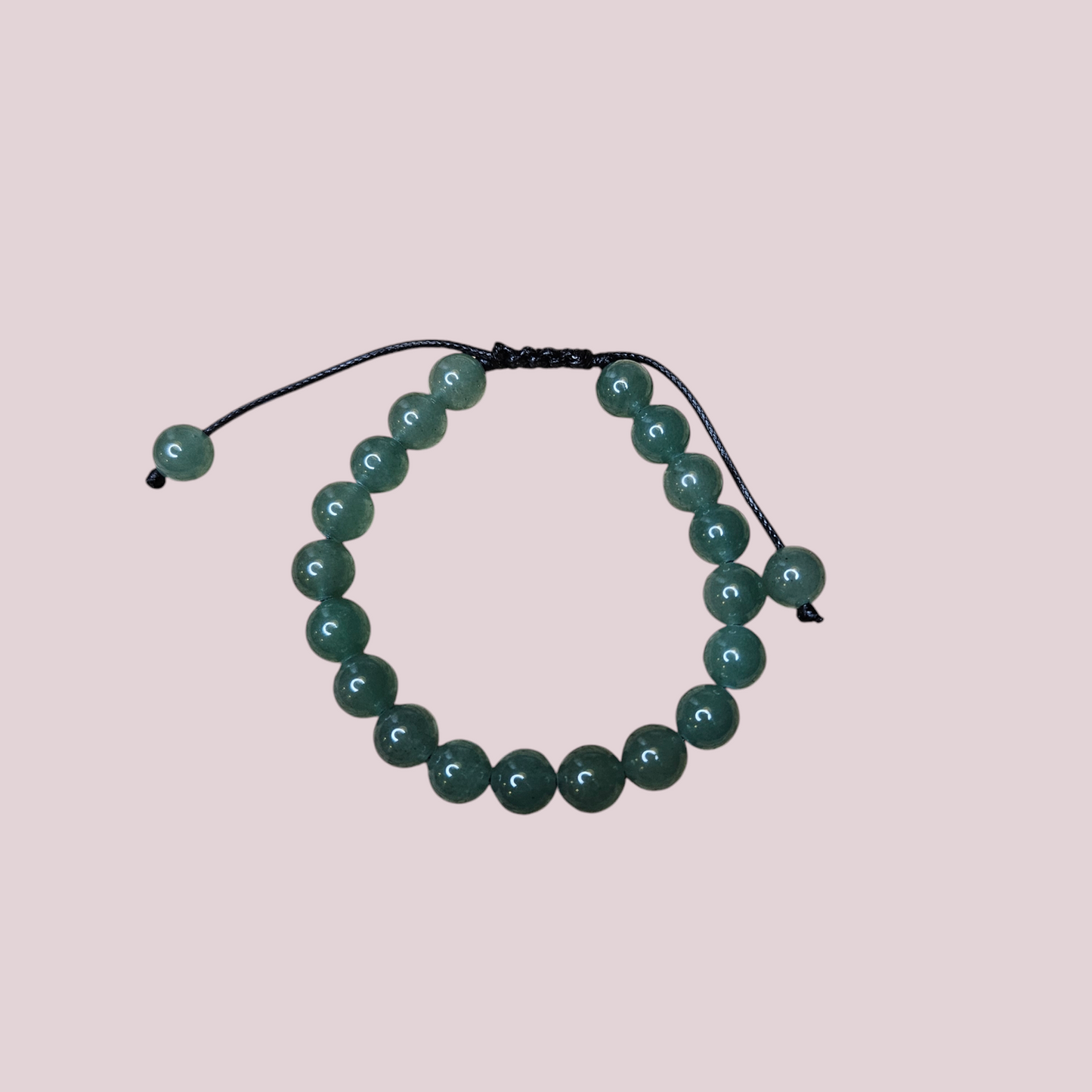 Pulsera cuarzo verde 8mm ajustable