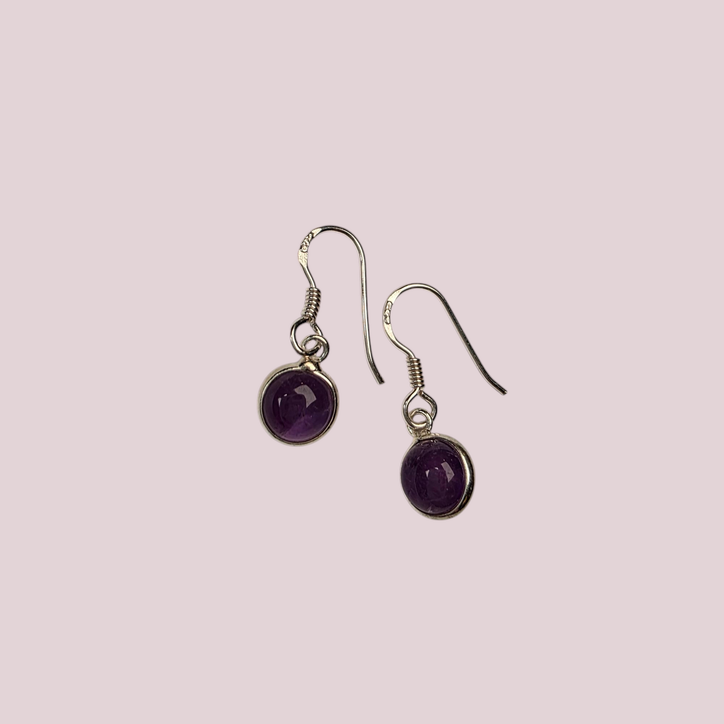 Caravanas amatista (plata 925)