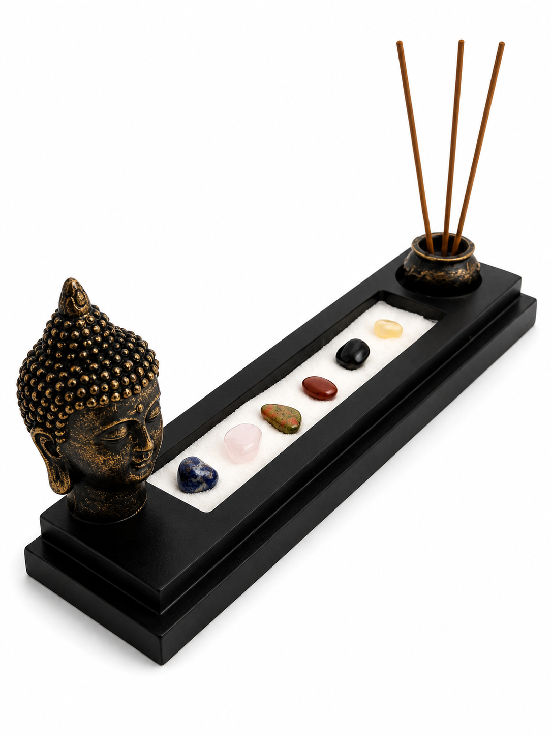 Centro Zen con Buda + kit de piedras