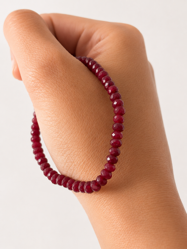 Pulsera granate facetada