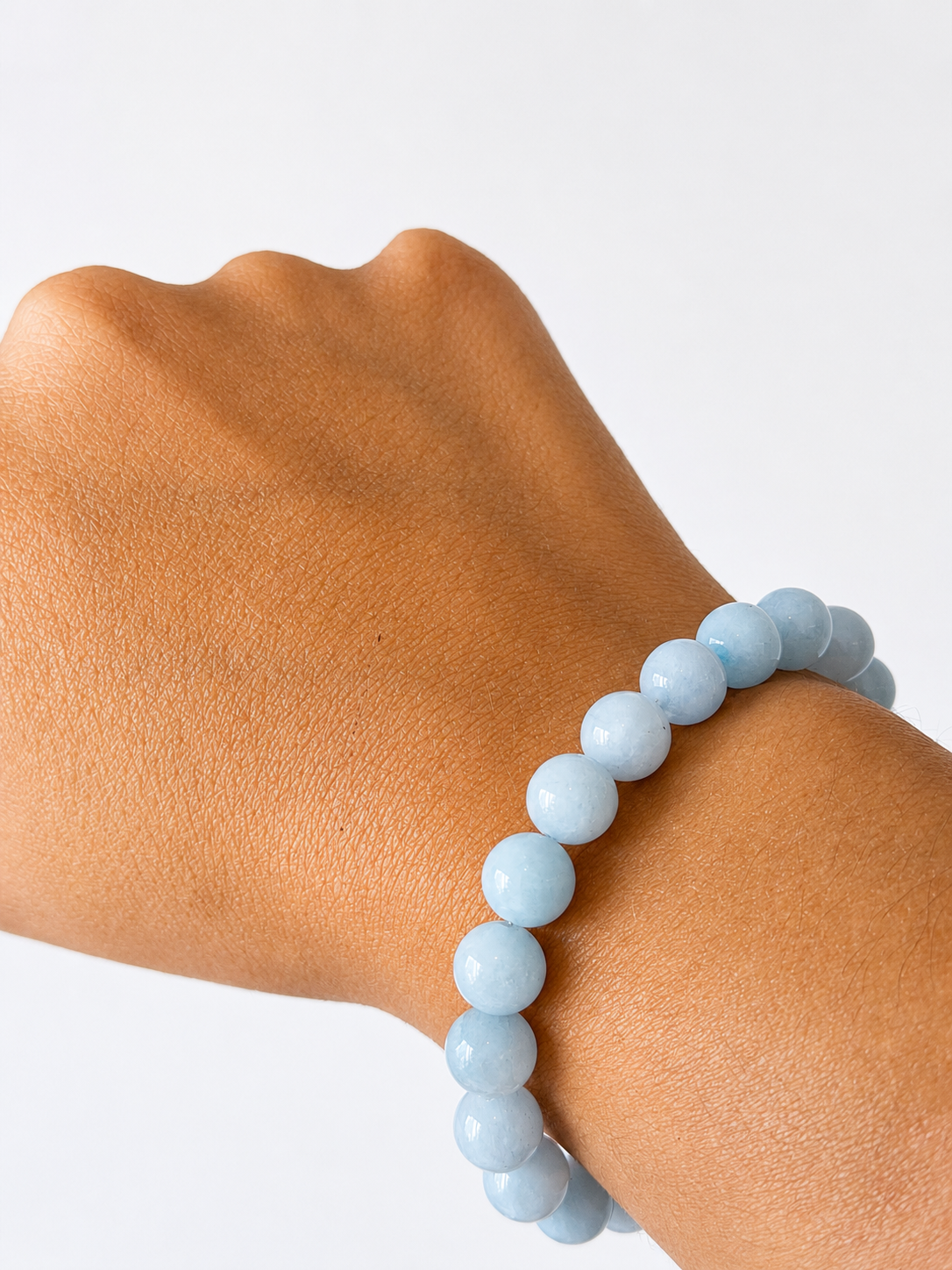 Pulsera aguamarina 8mm