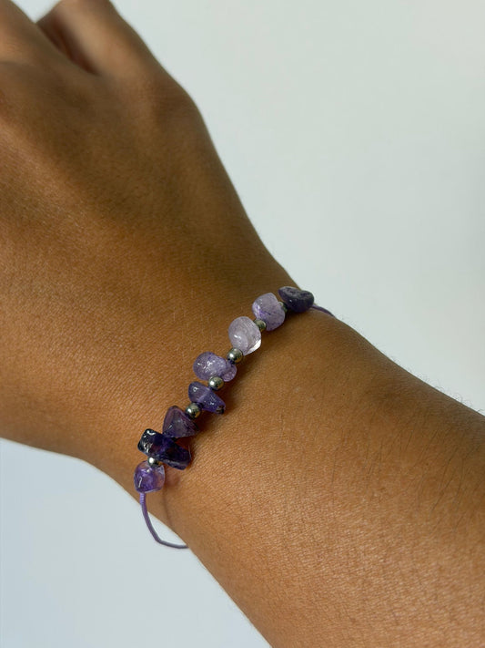 Pulsera amatista escalla ajustable