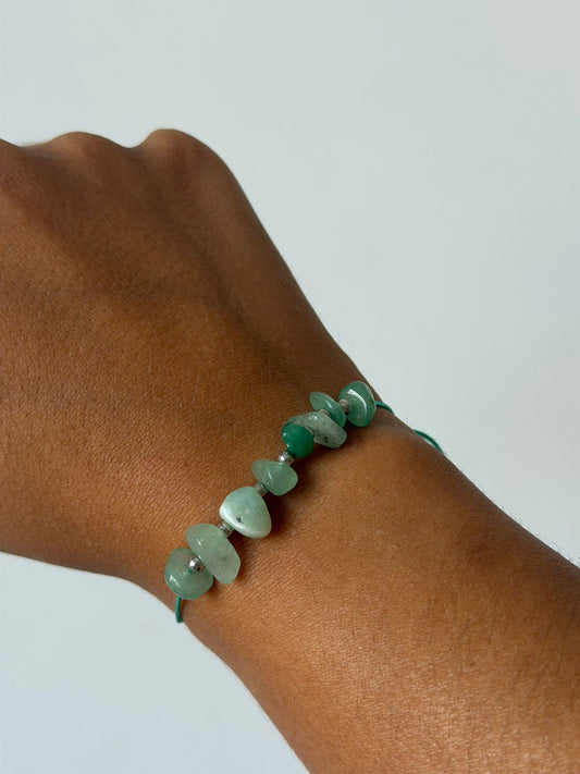 Pulsera cuarzo verde escalla ajustable