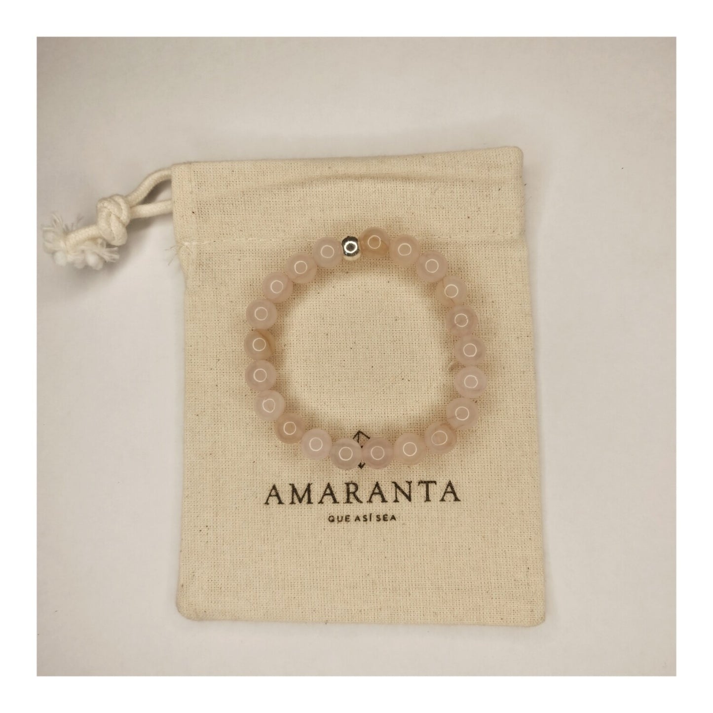 Pulsera cuarzo rosa 8mm