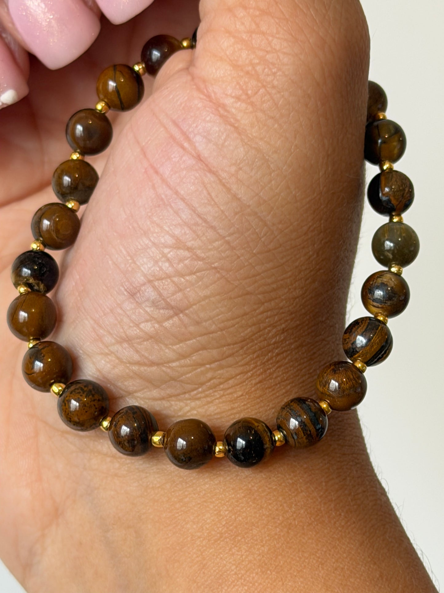 Pulsera ojo de tigre 6mm