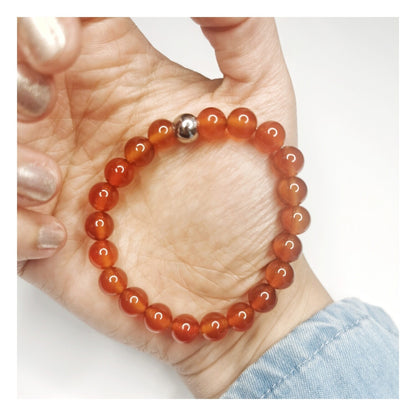 Pulsera cornalina 8mm