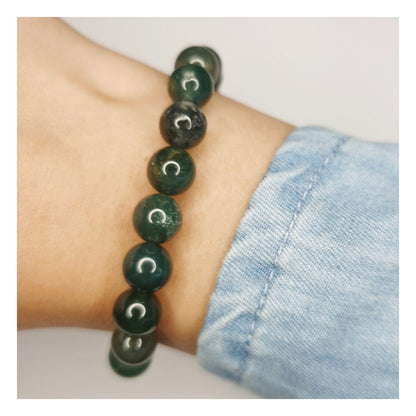 Pulsera agata verde 8mm