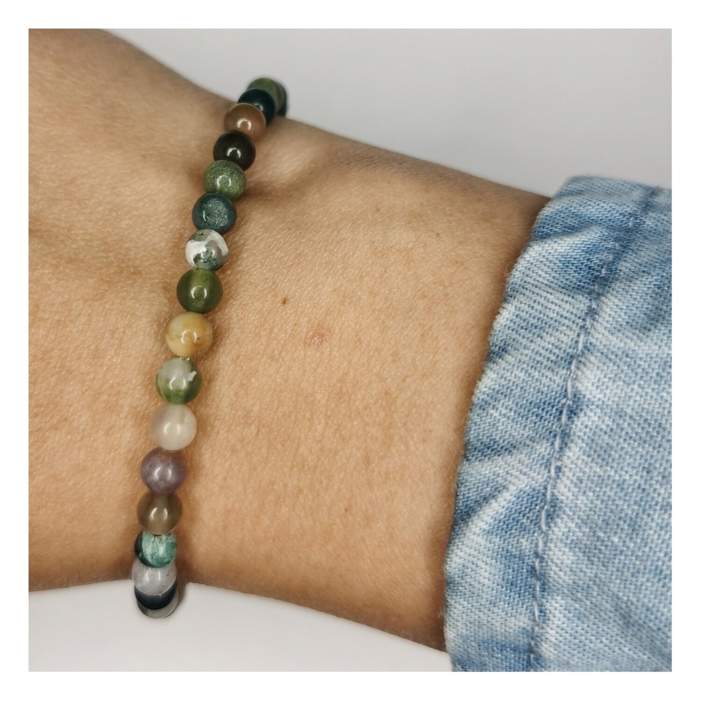 Pulsera Agata india 4mm