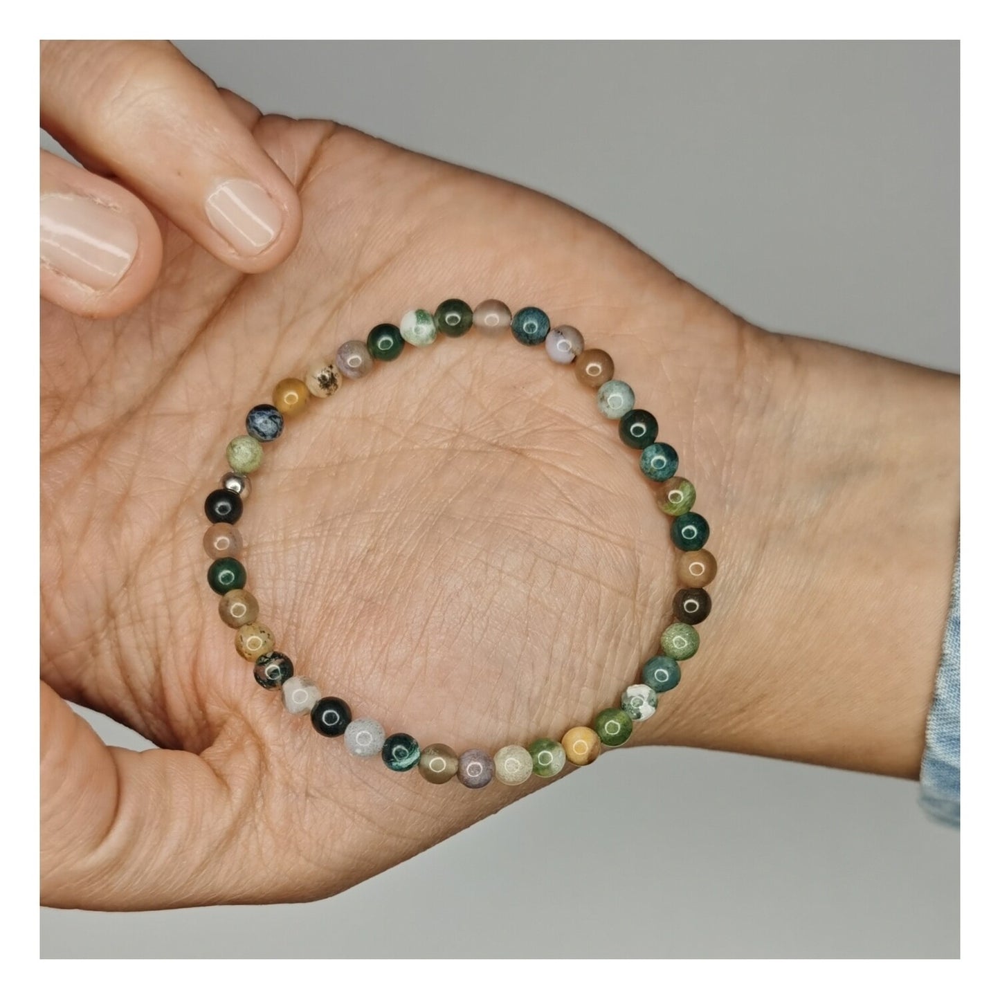 Pulsera Agata india 4mm