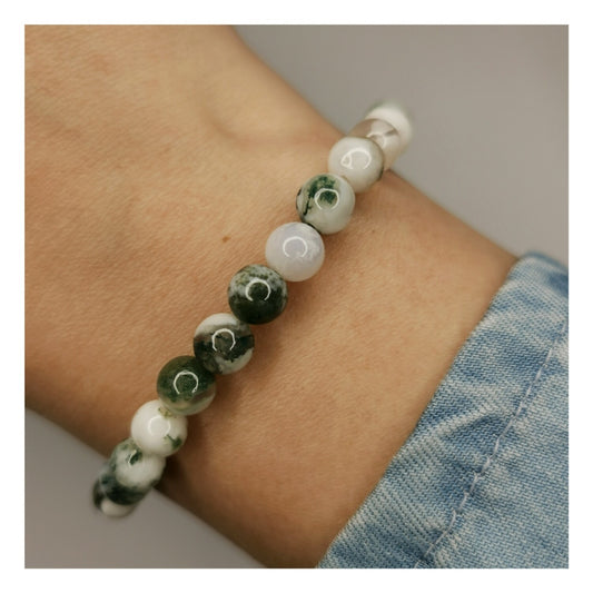Pulsera agata musgosa 6mm