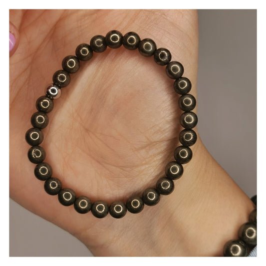 Pulsera pirita 6mm