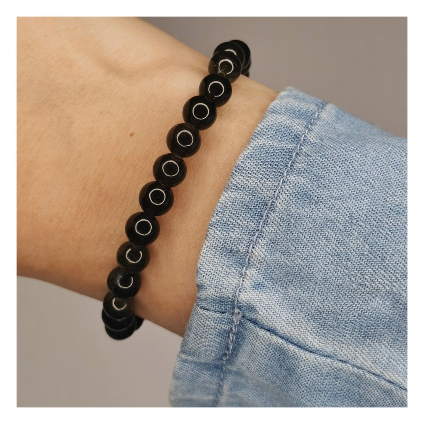 Pulsera obsidiana 6mm