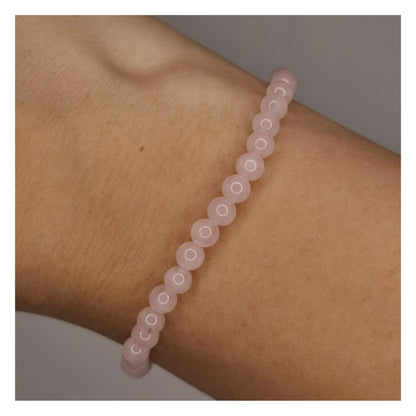 Pulsera cuarzo rosa 4mm