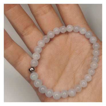 Pulsera aguamarina 6mm