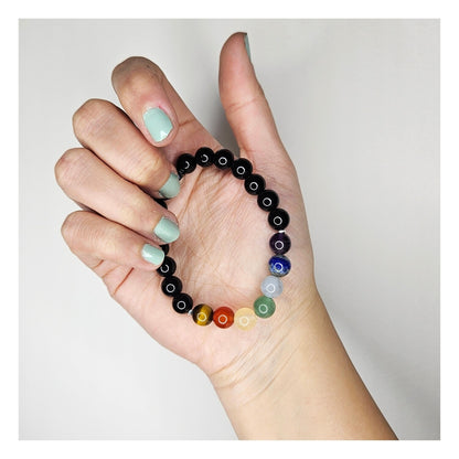 Pulsera 7 chakras onix