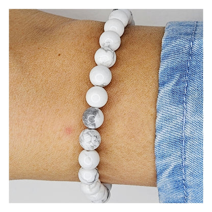 Pulsera howlita 6mm