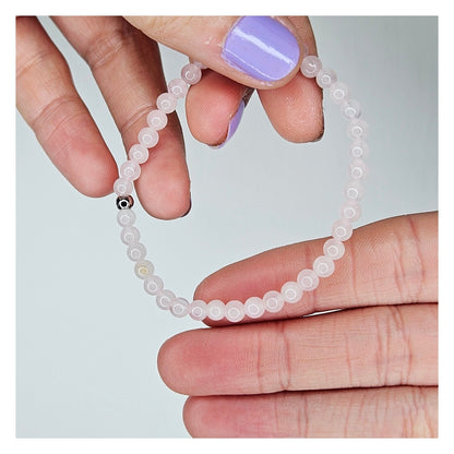 Pulsera cuarzo rosa 4mm