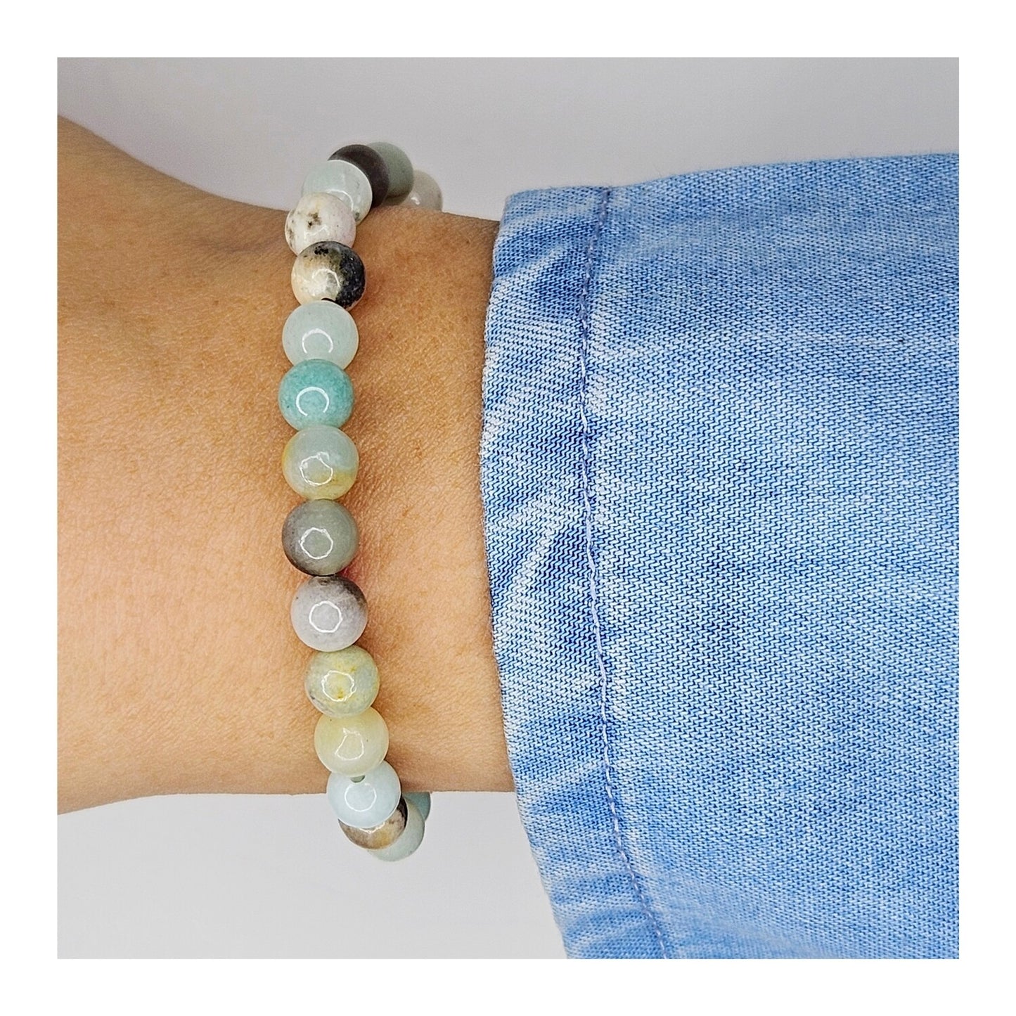 Pulsera amazonita 6mm