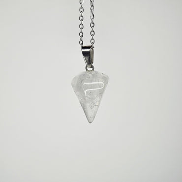 Dije Cuarzo cristal Péndulo (con cadena)