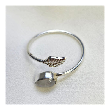 Anillo Piedra de la luna Plata 925 (ajustable)
