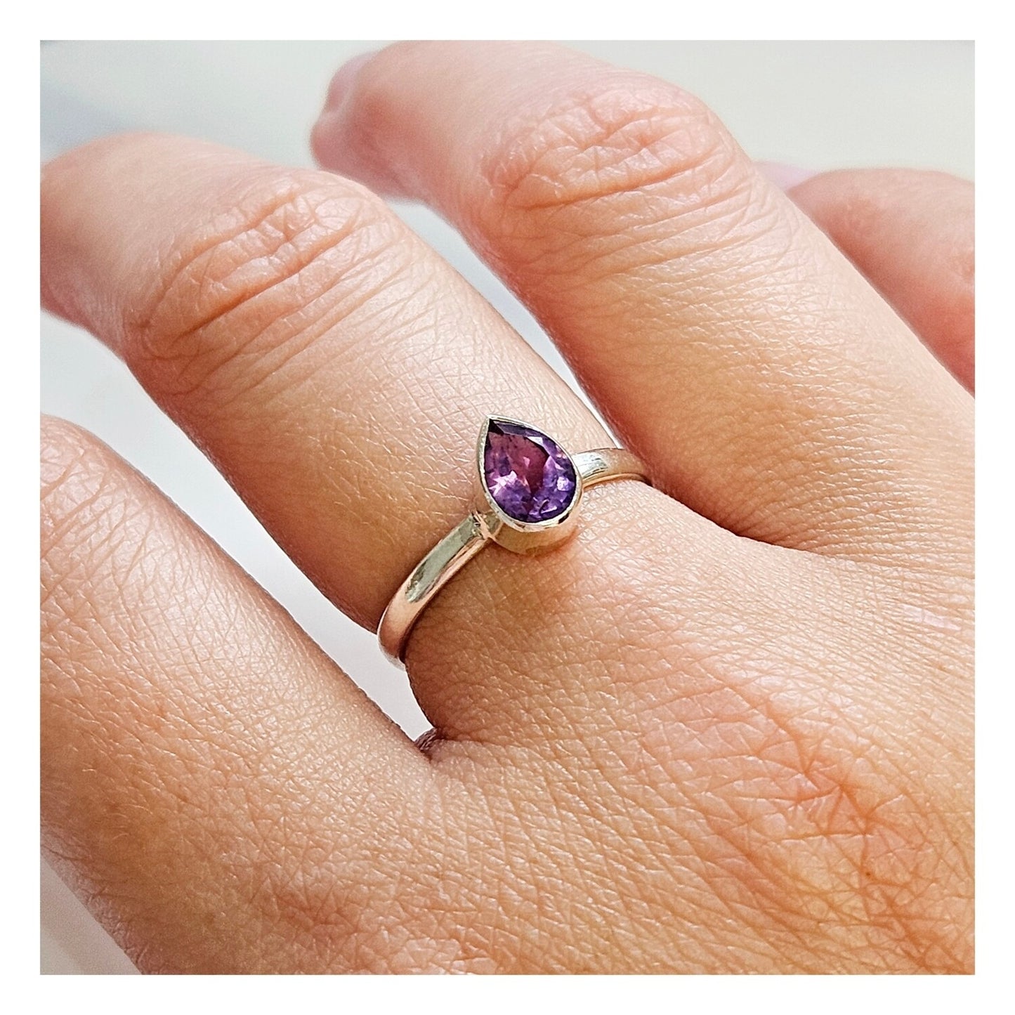 Anillo Amatista Plata 925 (19mm )