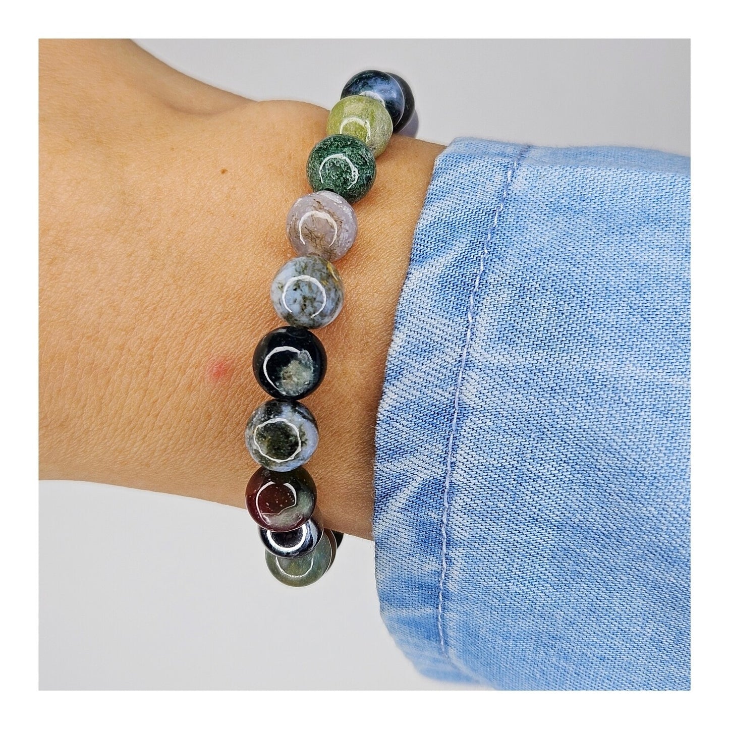 Pulsera agata india 8mm