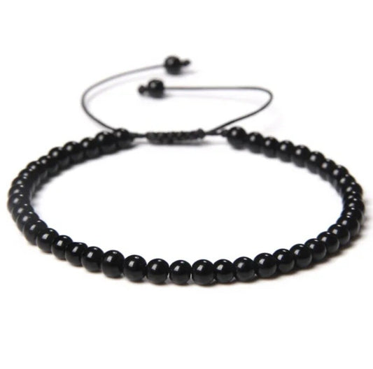 Pulsera onix 4mm ajustable