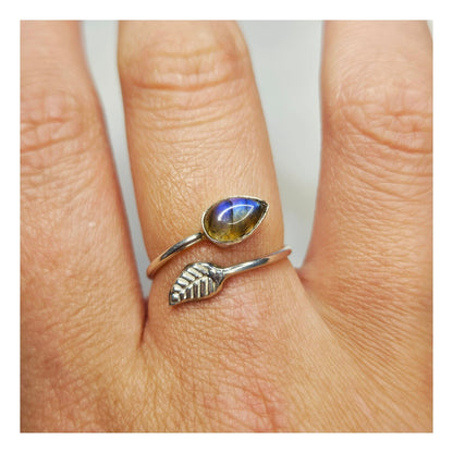 Anillo Labradorita Plata 925 (ajustable)