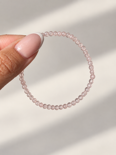 Pulsera cuarzo rosa 3mm