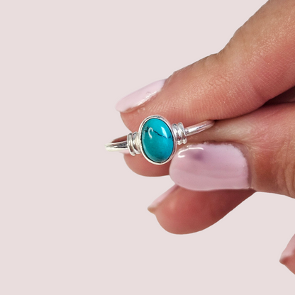 Anillo Turquesa plata 925 (16 mm )